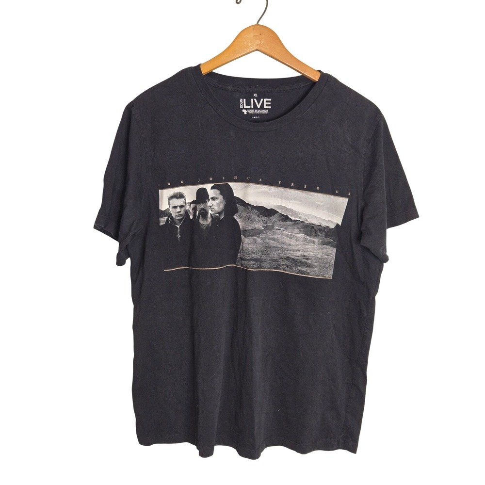 U2 The Joshua Tree 2017 Tour T-Shirt MetLife Stadium Edun Live Black XL Mens